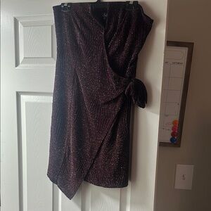 Elegant Burgundy Wrap Dress